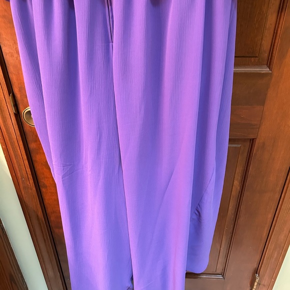 VTG Amazing 80s Lavender Pantsuit with Bling accents. By Nightworks Size 26w. - Picture 9 of 12